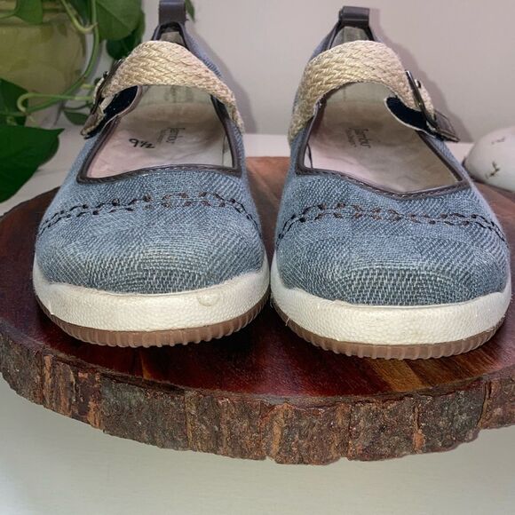 Jambu Gray and Brown Flats Comfortable Mary Jane Loafers - Picture 10 of 11